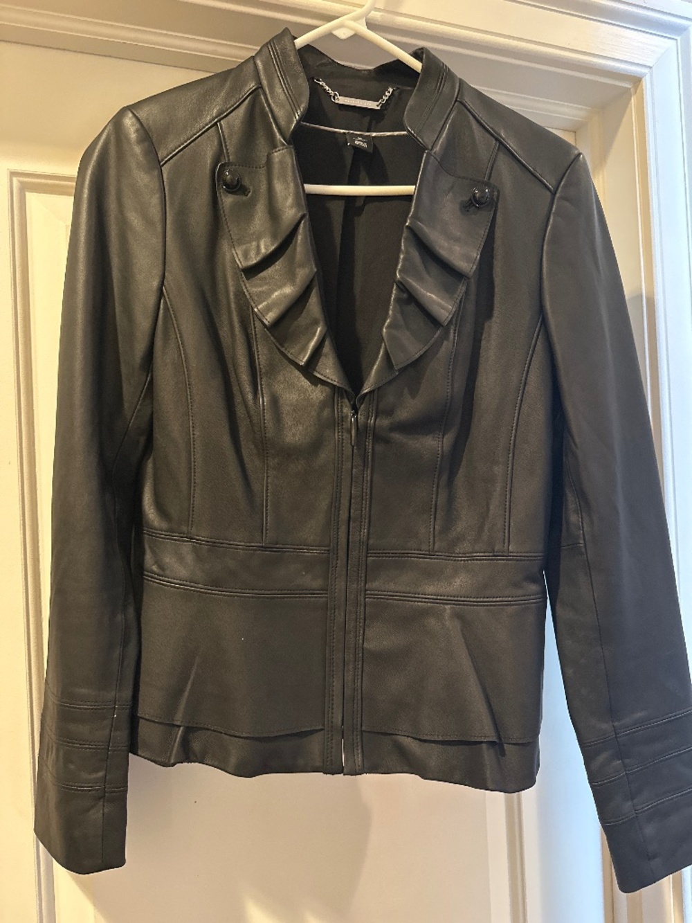 Black leather jacket